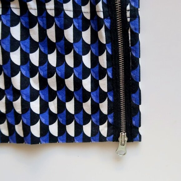 J. Crew Jet Set Women's Geometric Print Patterned Side Zip Career Shift Dress - Picture 10 of 12